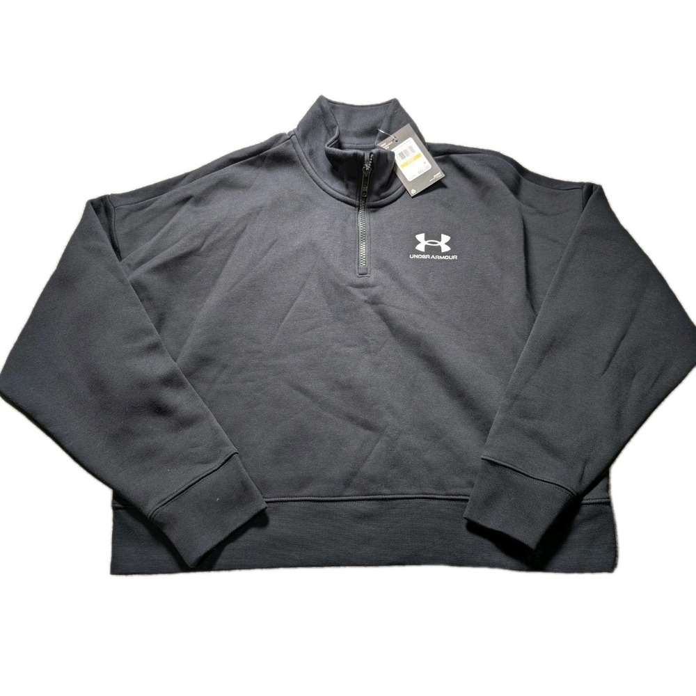 Under Armour Essential Fleece Half‎ Zip Black Women's Small P